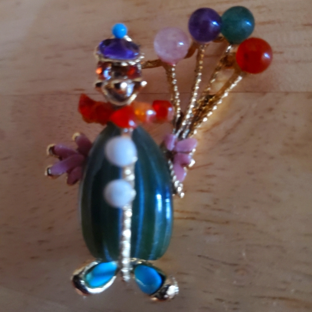 Vintage Swobada Clown brooch